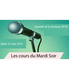 Mardi 16 Mars (Amalek et la droiture2016)